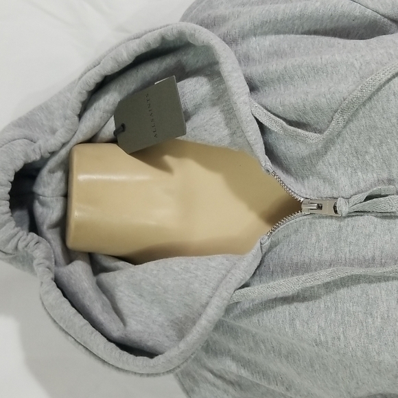 ALL SAINTS METTA HOODY IN GREY SIZE MEDIUM - Picture 2 of 8